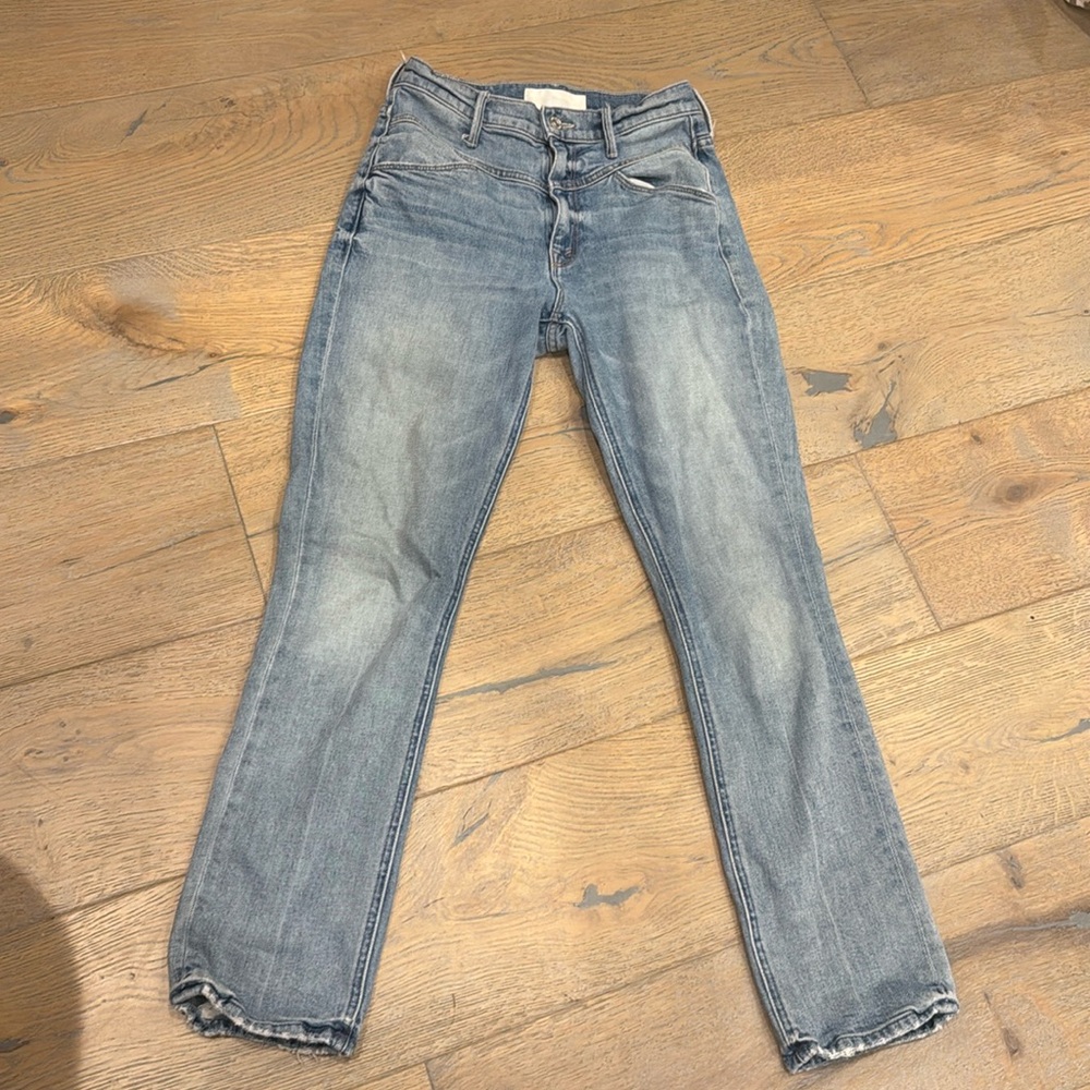 Mother straight leg cropped jeans size 25